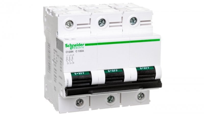 Schneider Electric Wyłącznik nadprądowy 3P C 100A 10kA AC C120N A9N18367 A9N18367