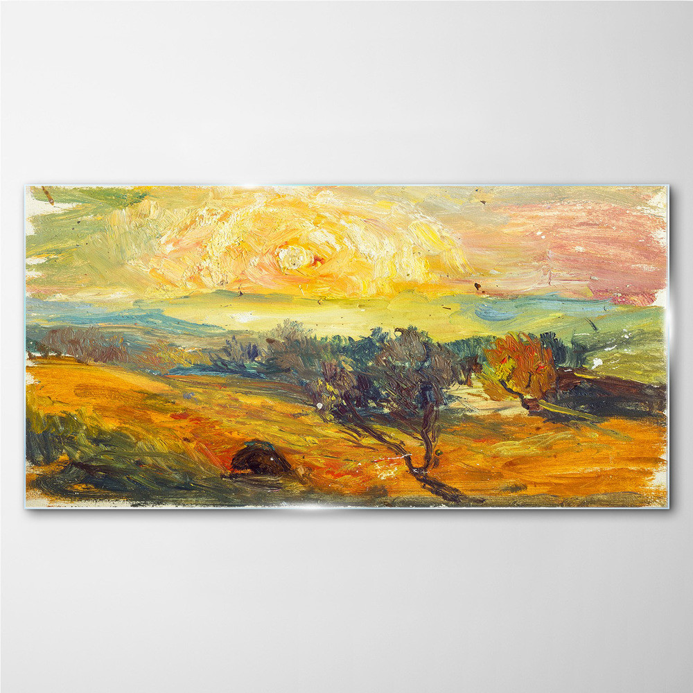 PL Coloray Obraz Szklany abstrakcja zachód słońca 100x50cm