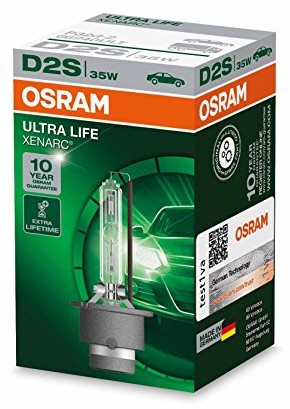 Osram XENARC ORIGINAL D2S HID palnik ksenonowy, lampa wyładowcza, Ultra Life, składane pudełko, biały 66240ULT