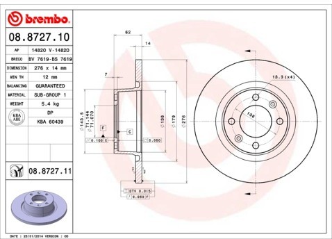BREMBO 08.8727.11