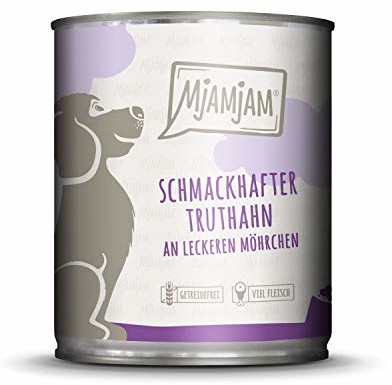 MjAMjAM karma dla psów mokra karma smaczny indyk na pysznych marchewkach, 6 sztuk w opakowaniu (6 x 800 g)