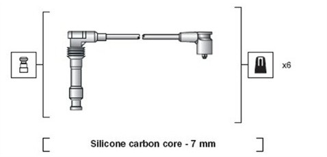 MAGNETI MARELLI Przewody zapłonowe - zestaw 941318111050