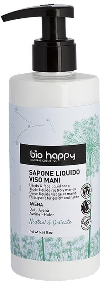 Bio Happy Happy Pielęgnacja twarzy Delikatne mydło w płynie do twarzy i rąk Owies 200 ml