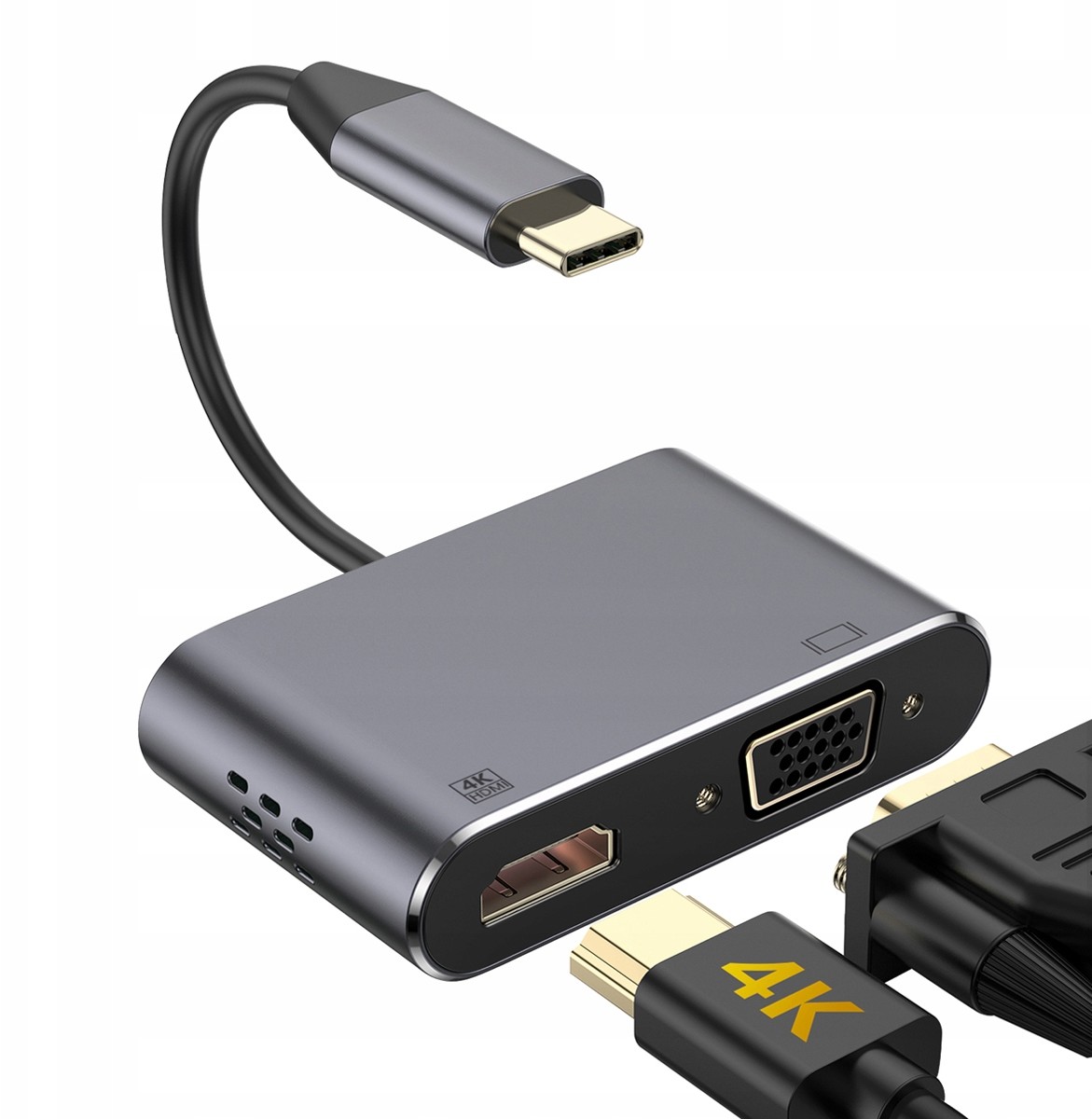 Adapter z Usb C na Hdmi i Vga Laptop Mac Smartfon