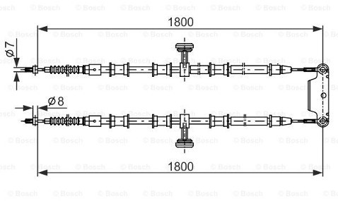 Bosch Linka hamulca ręcznego 1 987 482 291