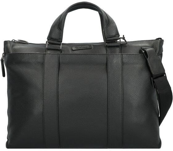 Piquadro Modus Torba biznesowa, skórzana 42 cm z przegrodą na laptopa black CA4021MOS-N