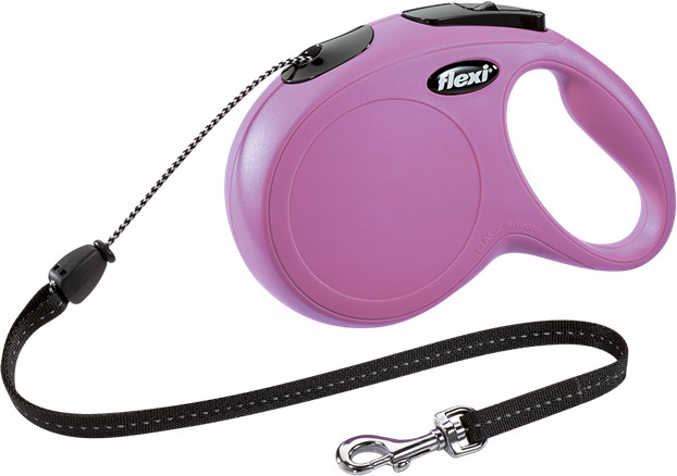 Flexi Roll-Leine New Classic M Seil 8 M Pink Für Hunde Bis Max. 20 Kg