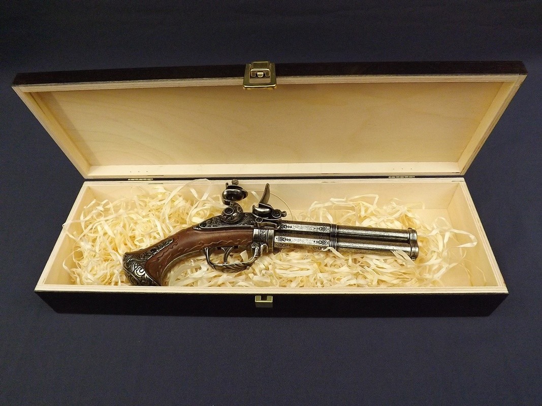 Denix SA REPLIKA DWU LUFOWY PISTOLET W PUDEŁKU MODEL 1308+P02 1308+P02