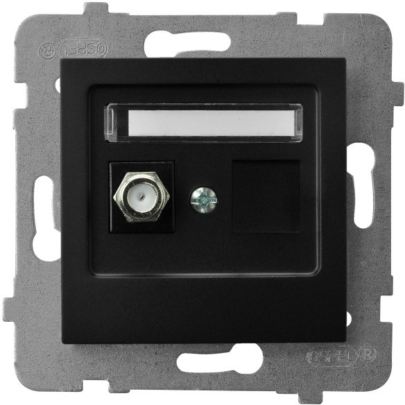 Ospel Gniazdo TV As typ F czarne GPA-1GF/M/33