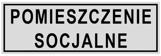 Znak informacyjny POMIESZCZENIA SOCJALNE