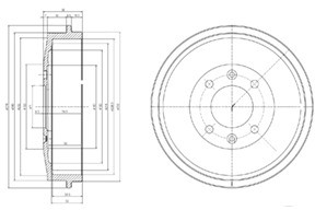 DELPHI Bęben hamulcowy BF169