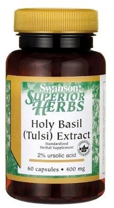 SWANSON Holy Basil (Tulsi) Extract 400mg 60 kaps. SW617