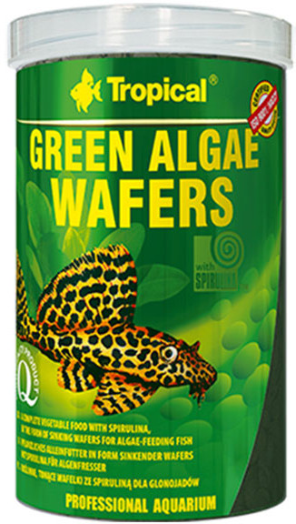 Tropical Green Algae Wafers roślinny pokarm dla glonojadów i innych ryb dennych oraz skorupiaków 250ml/113g