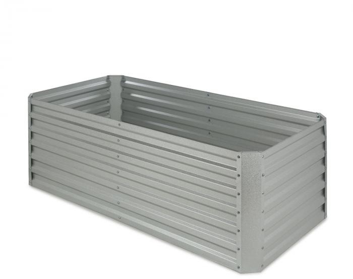 Blumfeldt Blumfeldt High Grow Straight Grządka podwyższona 180 x 60 x 90 cm 970 l stal ocynkowana kolor srebrny GDMB4-Highgrow-St-SL