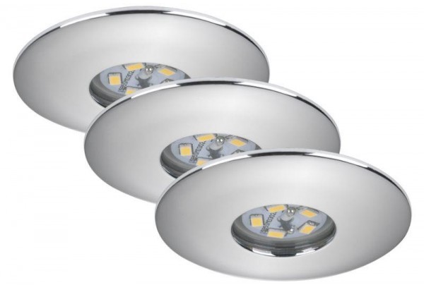 Briloner Zestaw opraw wpuszczanych LED, chrom, 3x LED 1,8W 7240-038 7240-038