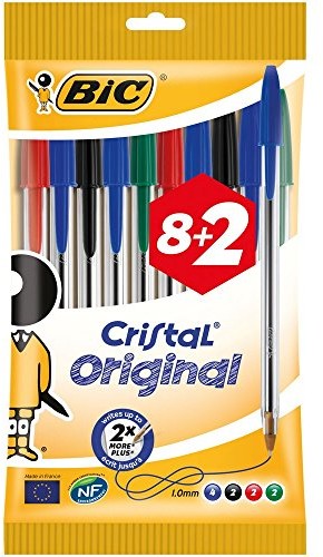 BIC Cristal Ball Point Pen, średni, 10 sztuki 847817