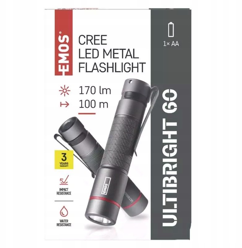 CREE Latarka Led Ultibright 60, 170lm, 1xAA P3160