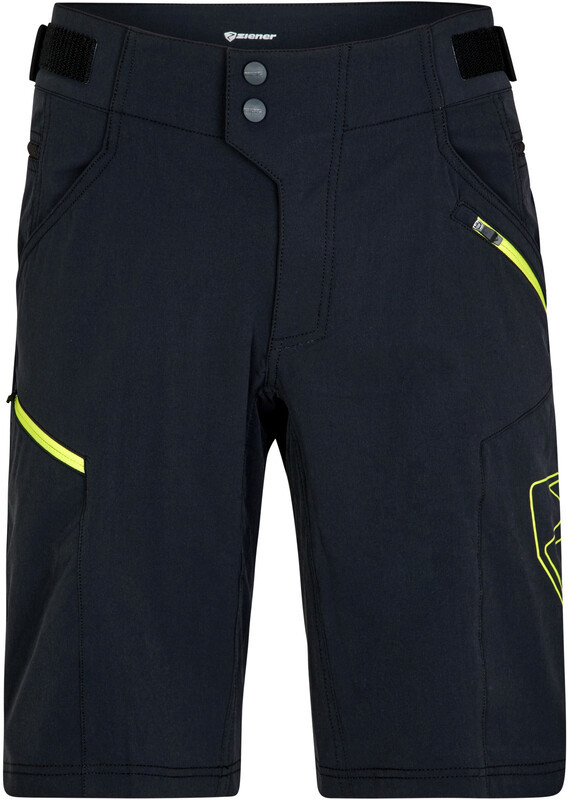 Ziener Neonus X-Function Shorts Men, black/lime DE 48 | M 2021 Szorty 219225-12490-48