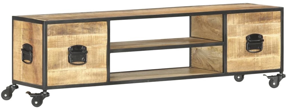 vidaXL Szafka pod TV, 130 x 30 x 39 cm, lite drewno mango