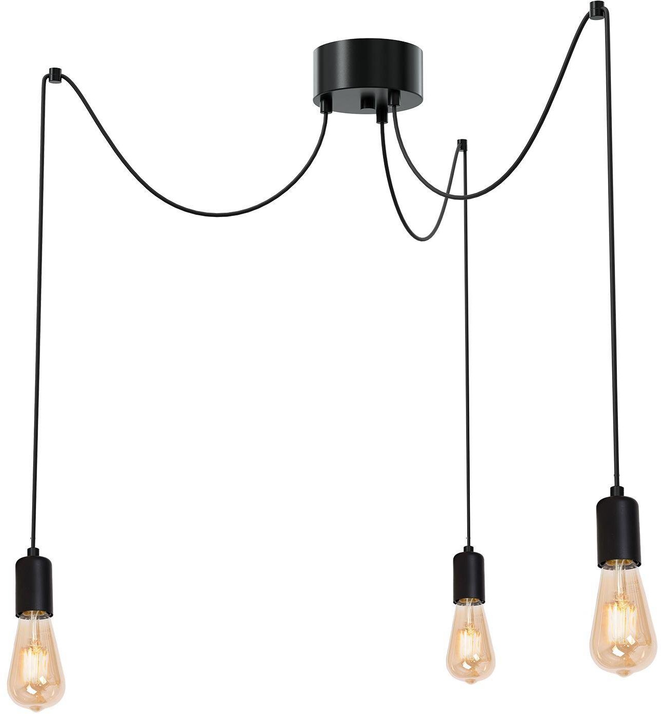 Luminex Żyrandol Spindel black 3 3953