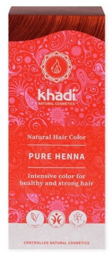 KHADI (farby do włosów) Henna naturalna czerwona (ruda) - Khadi - 100g BP-4260378040107