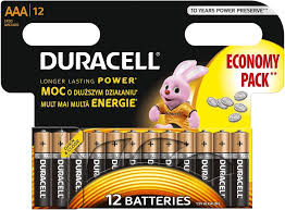 Duracell Oryginalne Baterie Alkaliczne LR3 Aaa x12