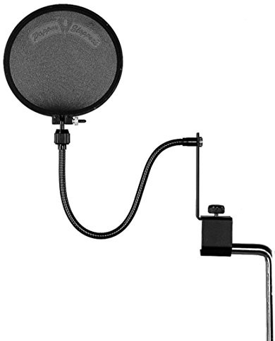 Shure PS-6 filtr do mikrofonu, czterowarstwowy, średnica 15 cm, elastyczna metalowa łabędzia szyja PS-6