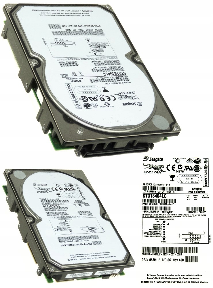 Dell 053MUF 18GB 10K Scsi U160 3.5'' ST318404LC
