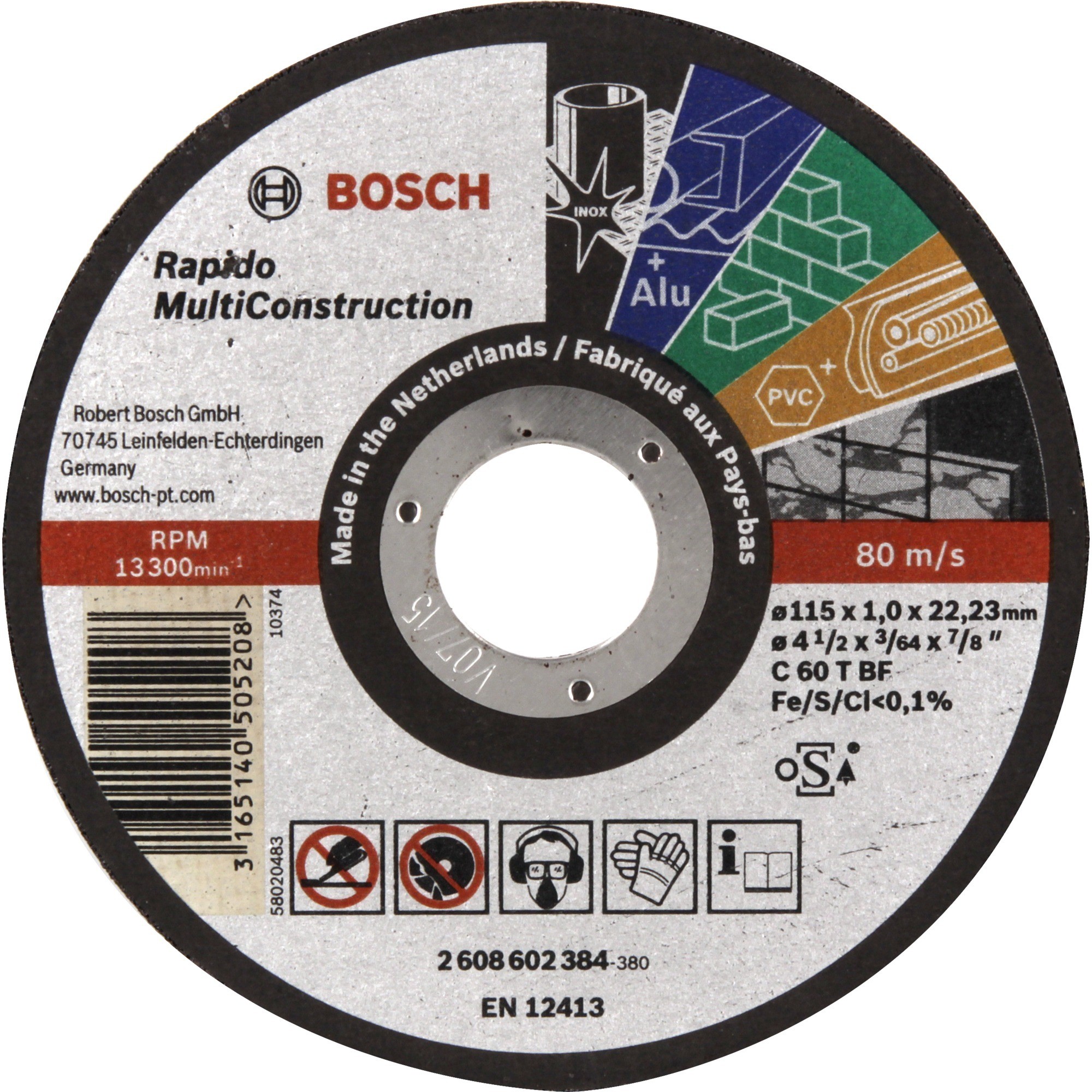 Bosch 2 608 602 384 element do szlifierki kątowej, Ostrze, tarcza 3165140505208