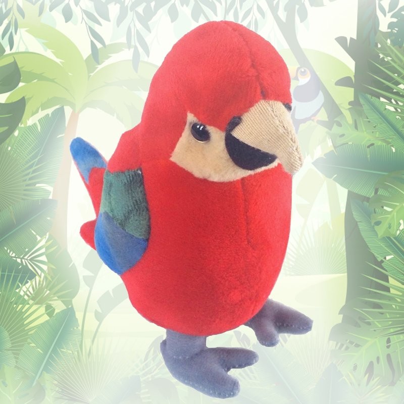 Beppe Maskotka Pluszowa Papuga Czerwona Z Dźwiękiem 20cm 13738