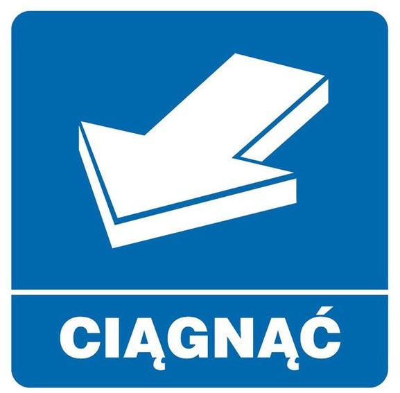 Znak informacyjny CIĄGNĄĆ