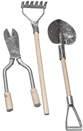 Rayher 8625500 narzędzie do ogrodu Metal/drewno, 9  13 cm, SB-Btl. 3 sztuki, 3 rodzaje 86-255-00