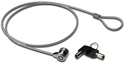 Ewent Ewent ew1242 zapięcie kablowe ze stali z zamkiem do komputera notebooka, 2 klucze, kabel 1,5 m EW1242