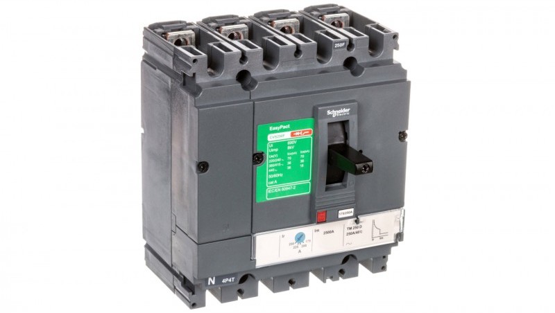 Schneider ELECTRIC Wyłącznik mocy 250A 4P 36kA EasyPact CVS250 TM250D LV525353 LV525353