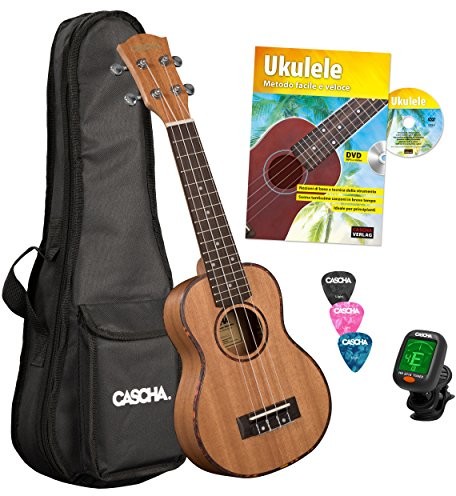 CASCHA Cascha HH DE Premium mahoniowe ukulele sopranowe HH 2027 IT