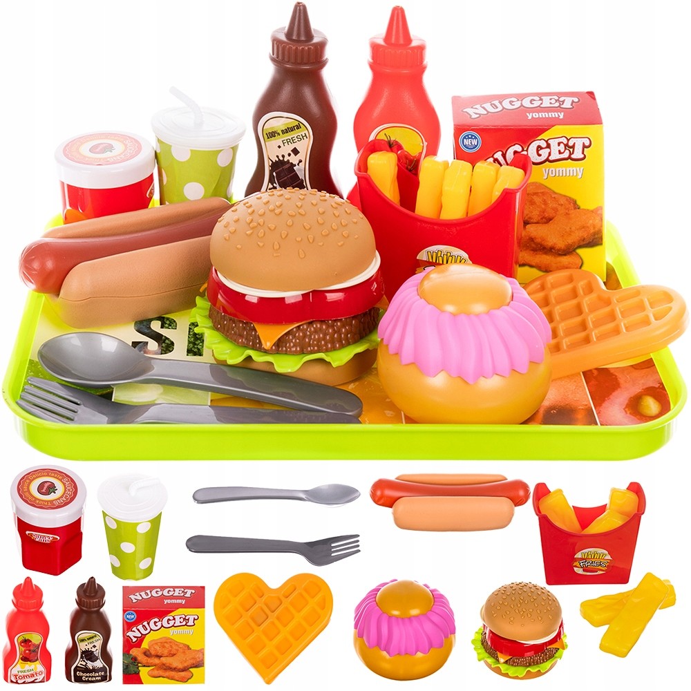 Jedzenie Żywność Fast Food Frytki Burger Hot-Dog