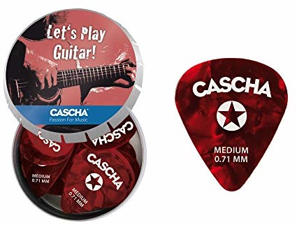 CASCHA Cascha Guitar Pick Set Box Medium, 24 kostki w rozmiarze M (0,71 mm) HH 2294