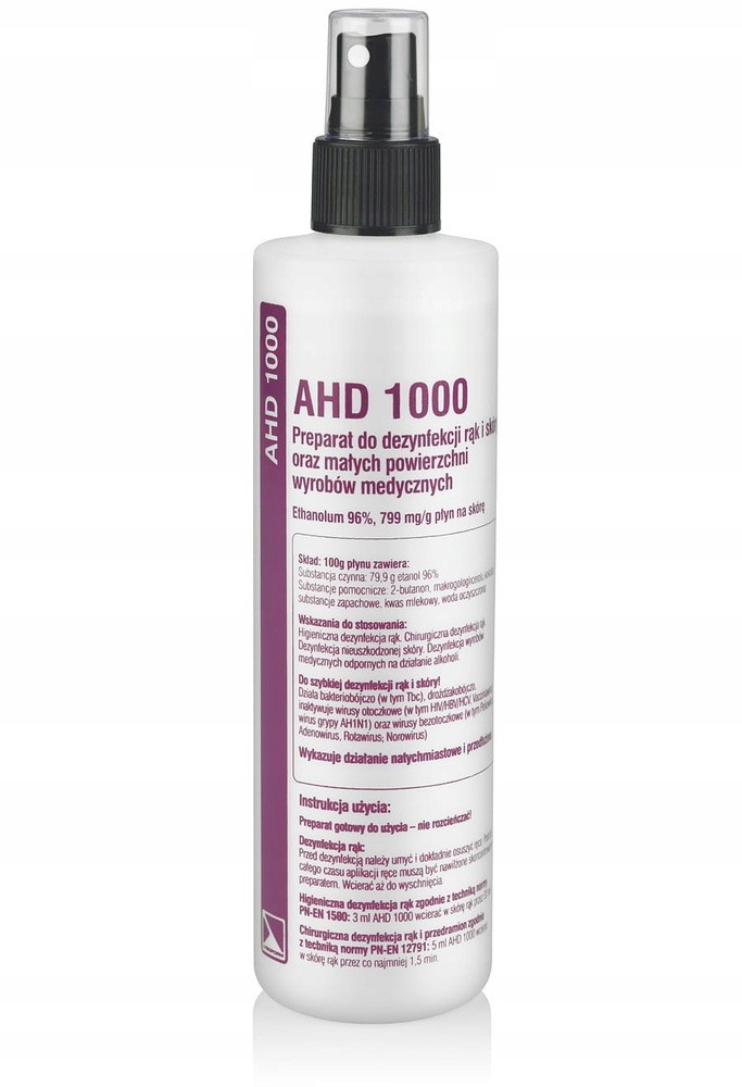 Ahd 1000 250 ml Spray - dezynfekcja skóry i rąk