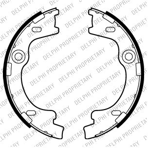 Delphi Zesatw szczęk hamulcowych, hamulec postojowy LS2012