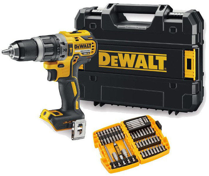 DeWalt DCD796NT Kompaktowa wiertarko-wkrętarka z udarem + zestaw bitów DT71702 DCD796NT + DT71702