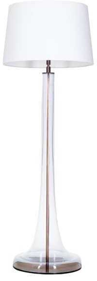 4concepts Stojąca LAMPA podłogowa ZURICH L213018259 abażurowa OPRAWA salonowa biała przezroczysta L213018259