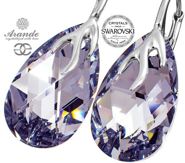 Swarovski NOWE piękne ozdobne kolczyki COMET SREBRO