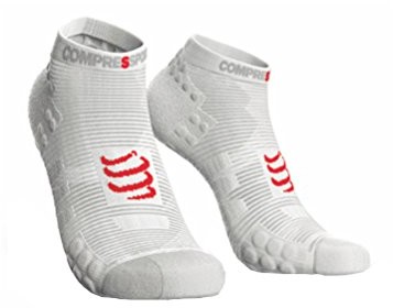Compressport compress port męska V3 Sock Low napęd Socke głęboko, biały, T2 CS1RSLV300T2