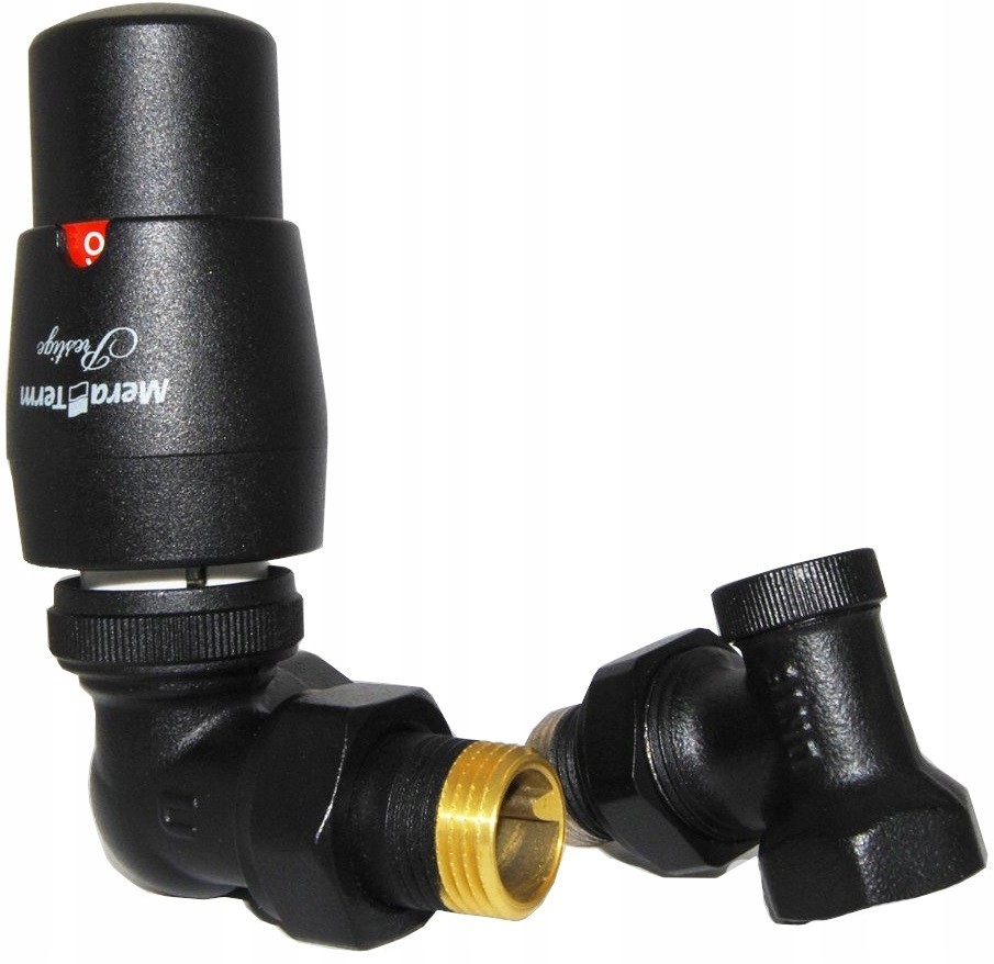 Master Czarny Matowy Zestaw Termostatyczny Zawór P