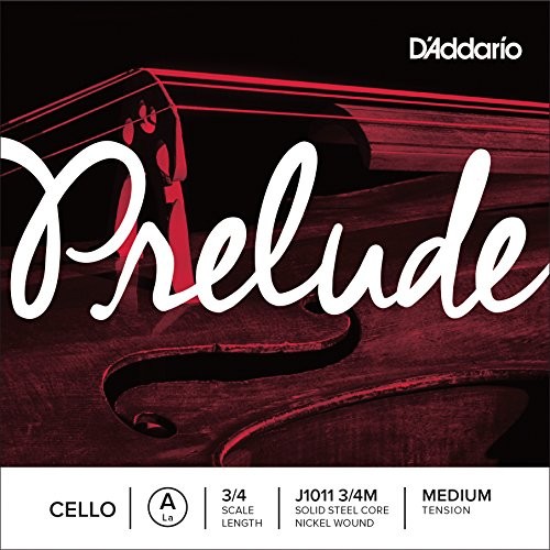 D'Addario j1011  3/4 m Prelude Cello pojedyncze 'A' Niklowo owinięta strun 3/4 Medium J1011-3/4M