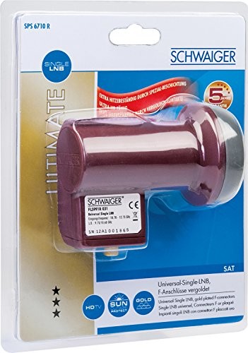 Schwaiger GmbH Schwaiger ekstremalnie odporne na wysokie temperatury Sun Protect Single-LNB z cegły 4004005152616