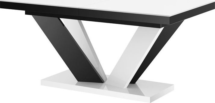 Hubertus Stół VIVA 2 160256 x89 biały połysk/czarny połysk mix rozkładany HS-VIVA2-WB-MIX