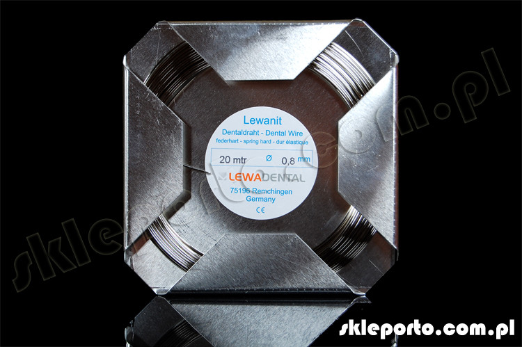 Lewadental Drut Lewa-Dental Spring Hard  0,8 mm  20 m - ortodoncja ortodontyczny ortodontyczna