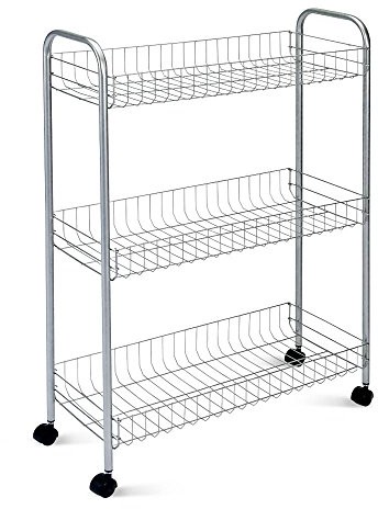 Metaltex 341503039 Wózek 3 uniwersalny  pięter 56 x 23 x 84 cm Slim Deluxe polyt mężczyzn 341503039