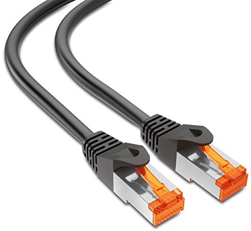 mumbi 50 m Cat.6 Ethernet LAN kabel sieciowy  Cat.6 FTP (RJ-45) 50 meter przewód w kolorze czarnym 25621-Netzwerkkabel CAT 6